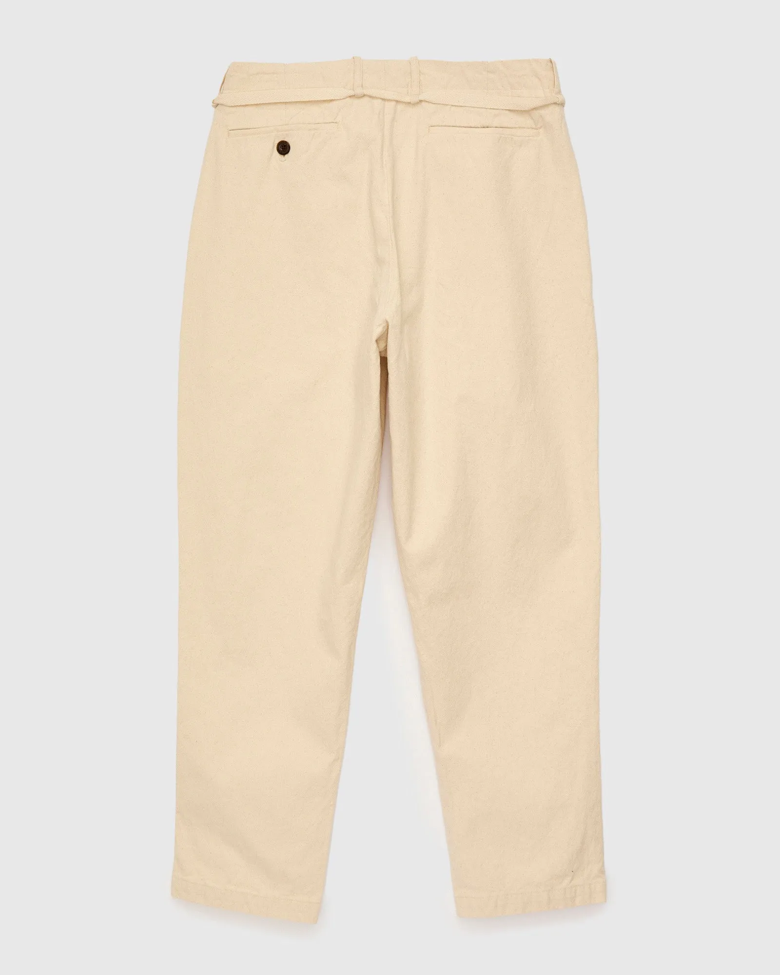 10oz Canvas 2Tuck Tapered Pants in Natural