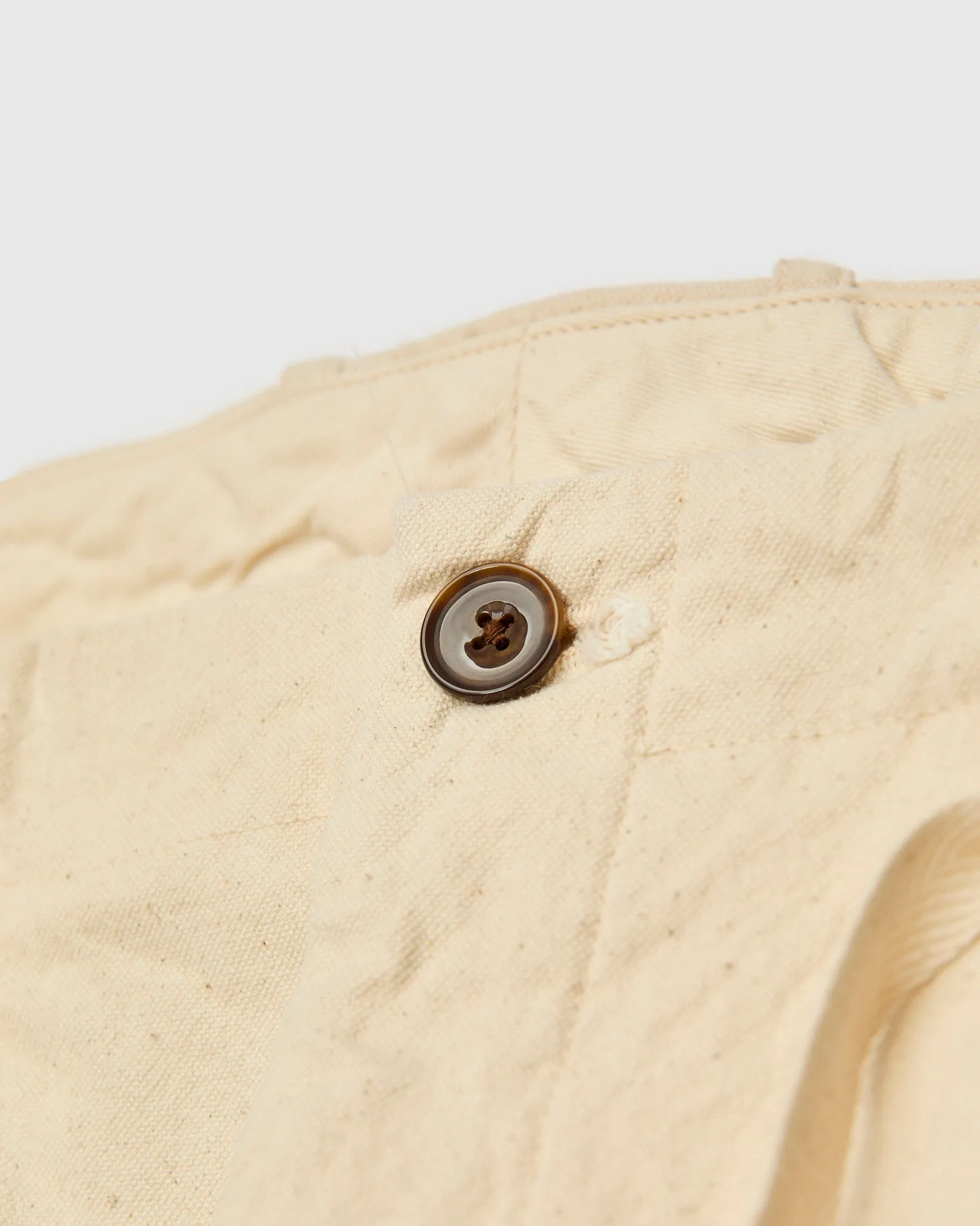 10oz Canvas 2Tuck Tapered Pants in Natural
