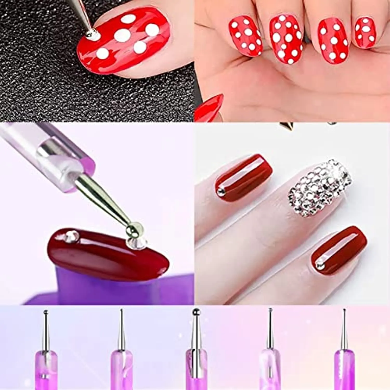 18PCS Acrylic Nail Brush Set Nail Art Brushes for Acrylic Application UV Gel Nail Brush Dotting Pen 3D Nails Brush for Acrylic Powder Nail Extension Acrylic Nail Kit Set Professional
