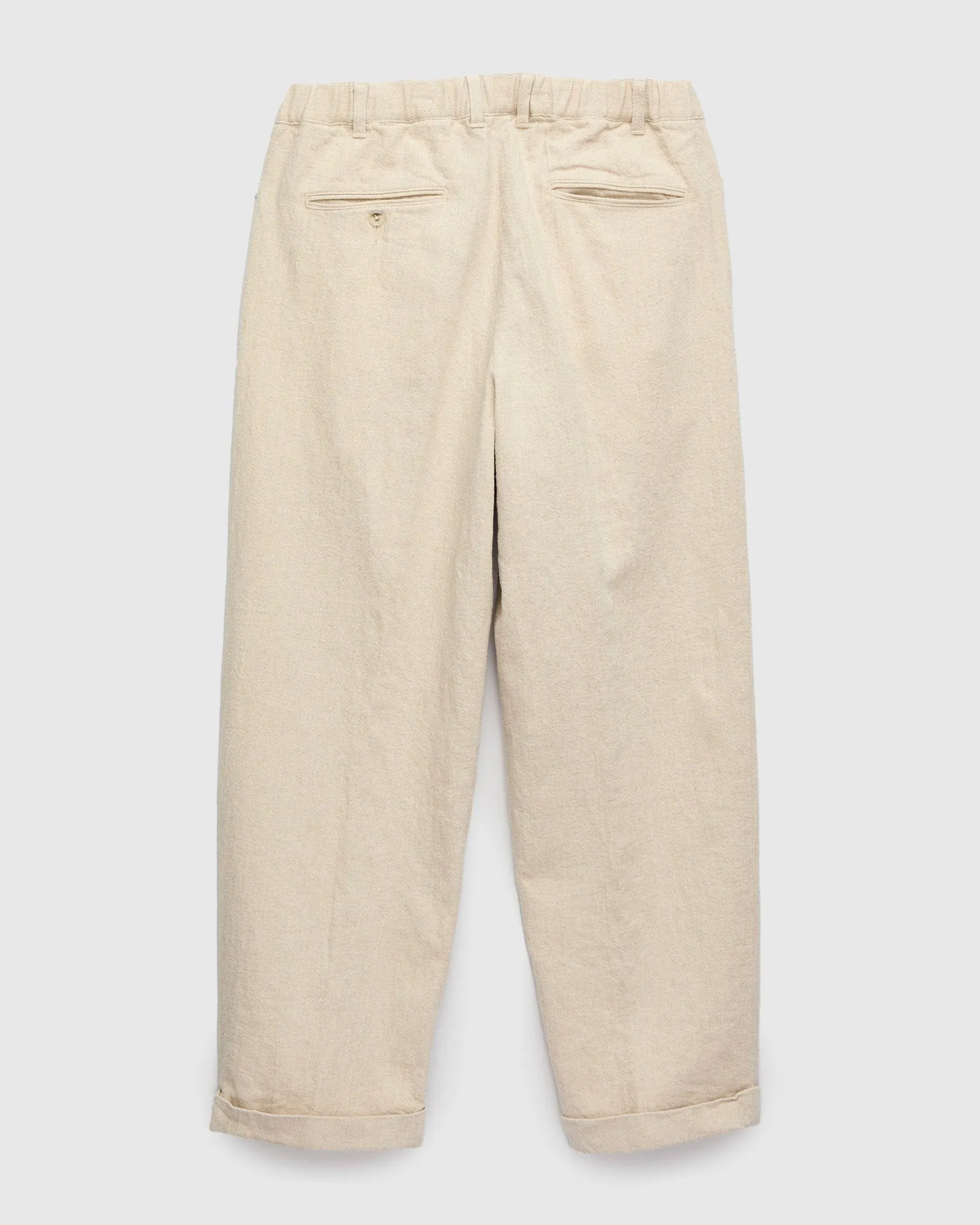 2-Pleat Linen Relax Trousers in Natural