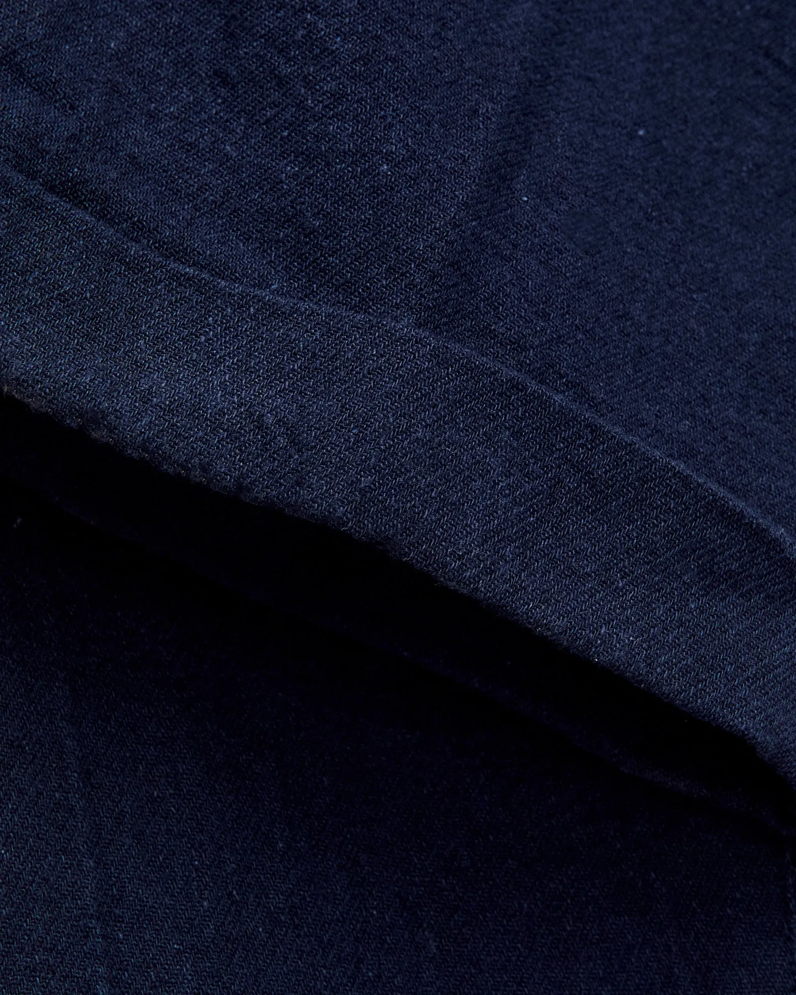 2-Pleat Linen Relax Trousers in Navy
