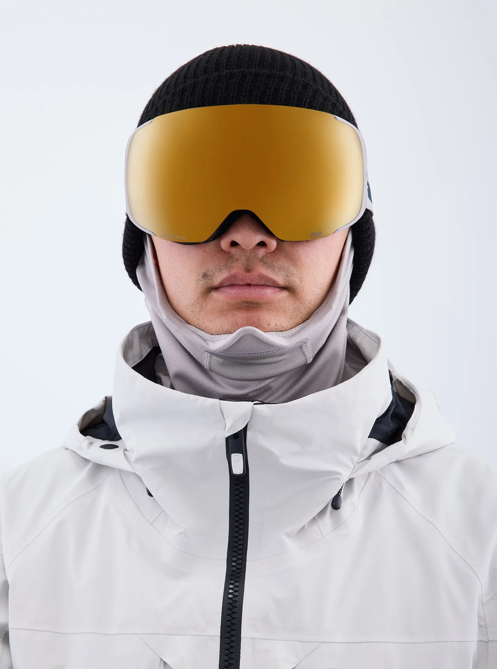 Anon M2 Goggles MFI Face mask & Spare Lens Mens Low Bridge Fit 2023 Warm Grey / Perceive Sunny Bronze Lens