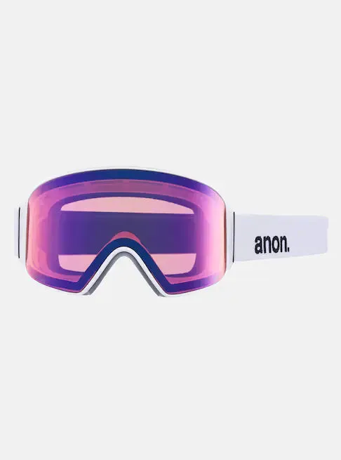 Anon M4 Cylindrical Goggles & MFI Face Mask & Spare Lens White / Perceive Sun Onyx Lens