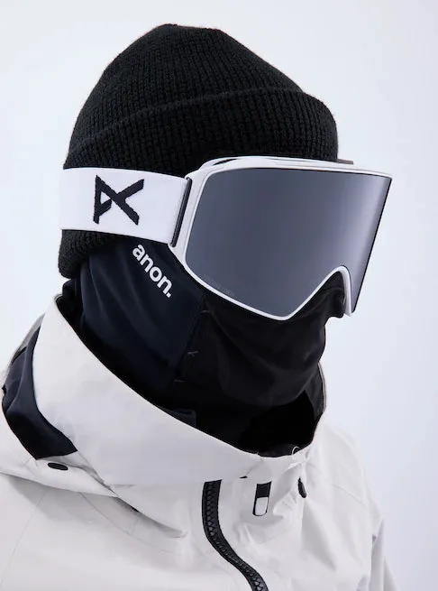 Anon M4 Cylindrical Goggles & MFI Face Mask & Spare Lens White / Perceive Sun Onyx Lens