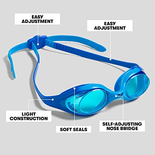 arena Spider Jr Youth Swim Goggle, Black, White, Clear