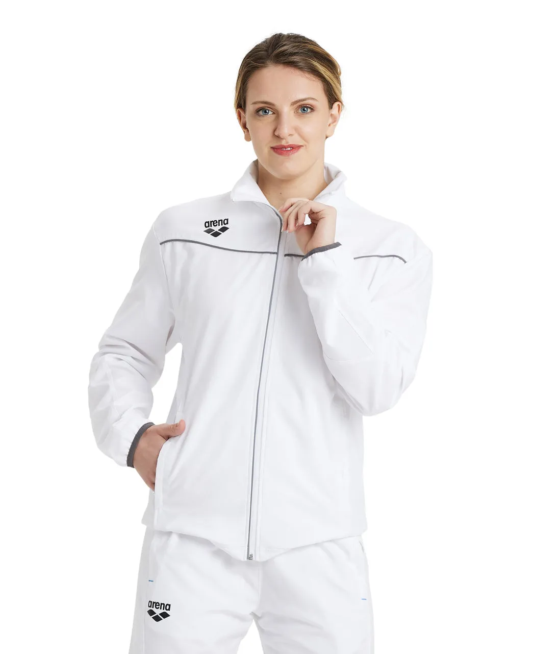 Arena Team Unisex Panel Jacket - White
