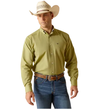 ARIAT MENS WRINKLE FREE SOLID PINPOINT OXFORD CLASSIC FIT