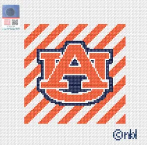 Auburn 4 inch striped square