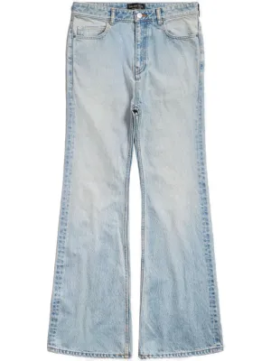 BALENCIAGA Camouflage Broad Denim Jeans for Women