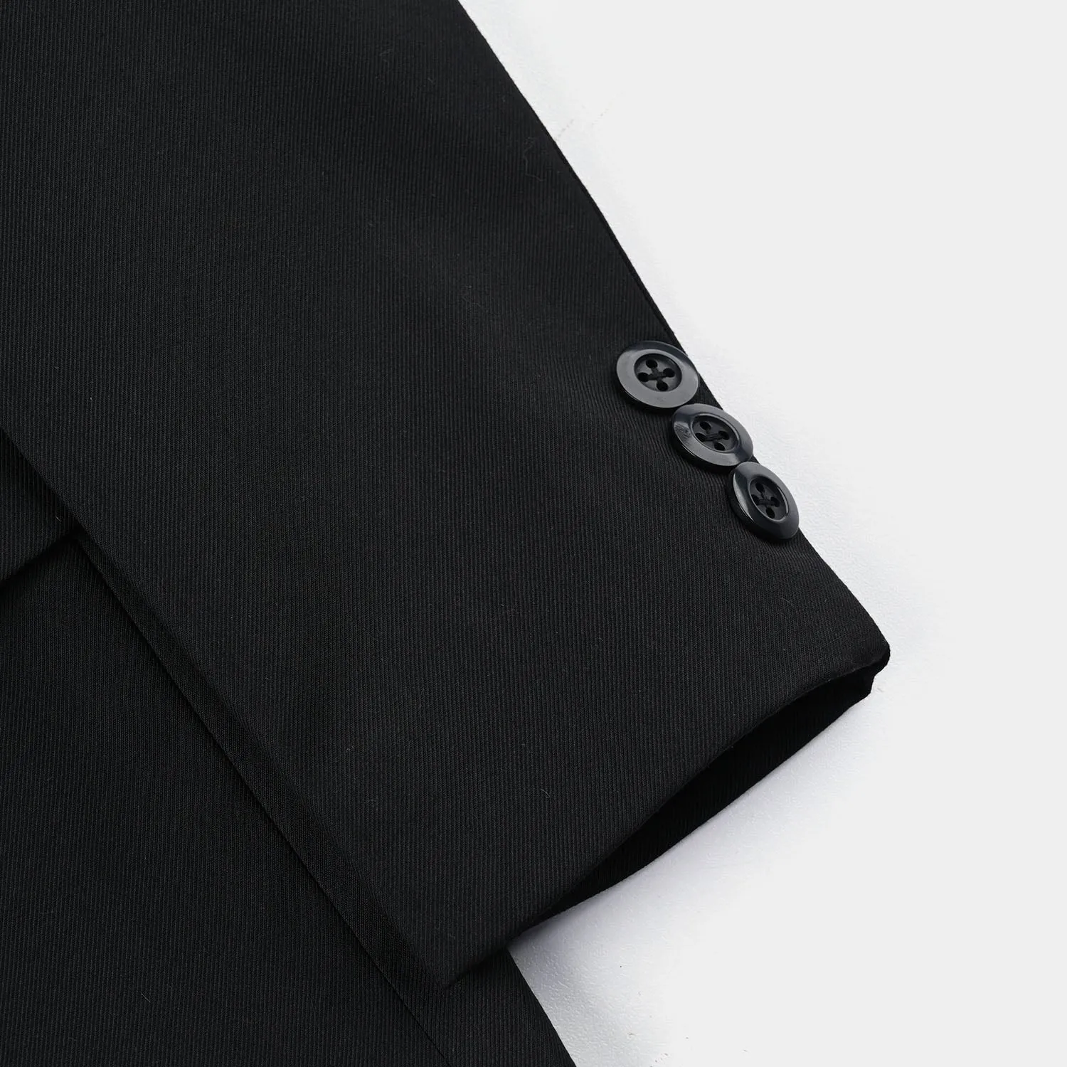 Boys Cotton Twill 3 Piece suit Classic Black