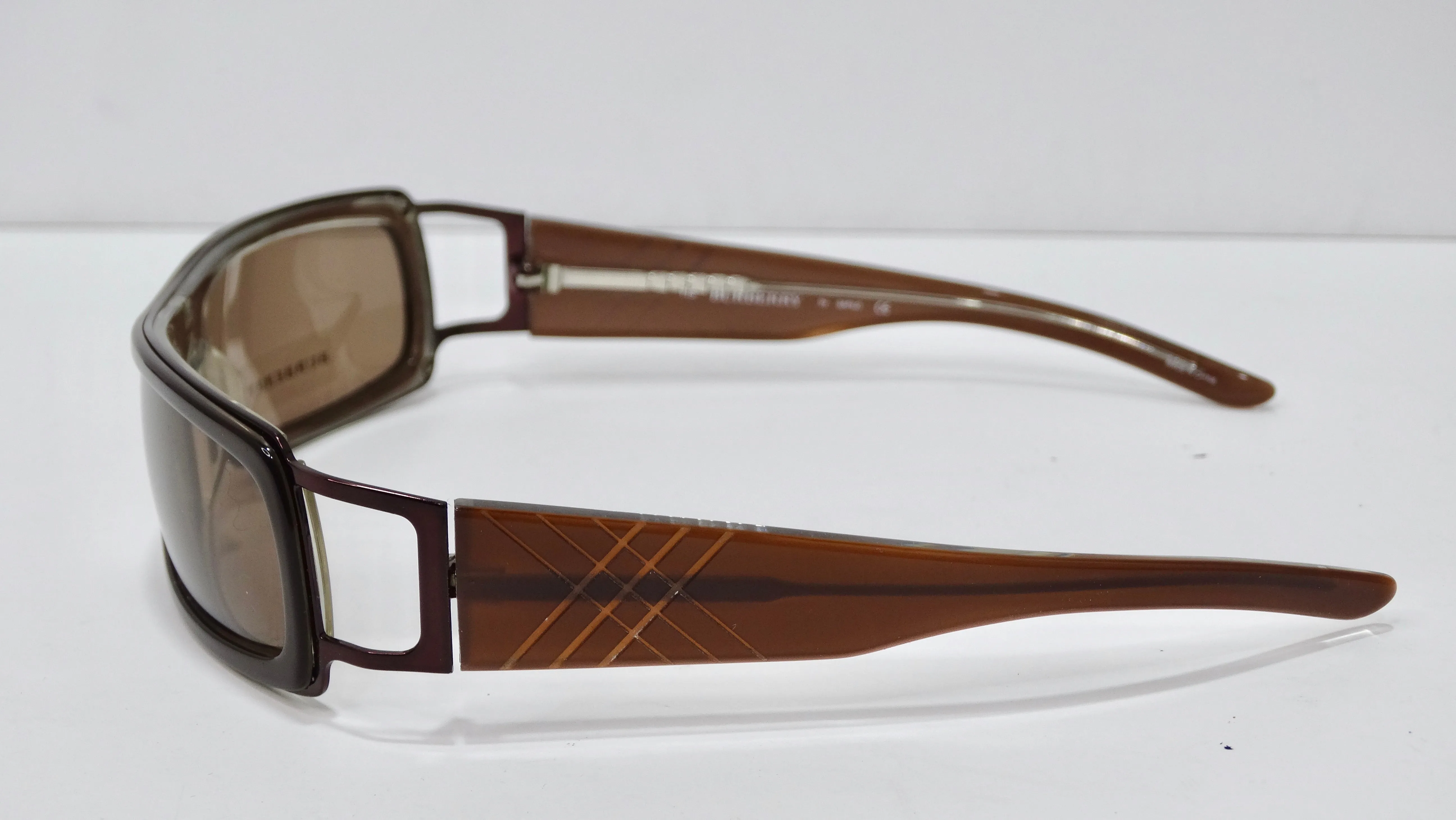 Burberry 1990's Bronze Rectangular Sunglasses