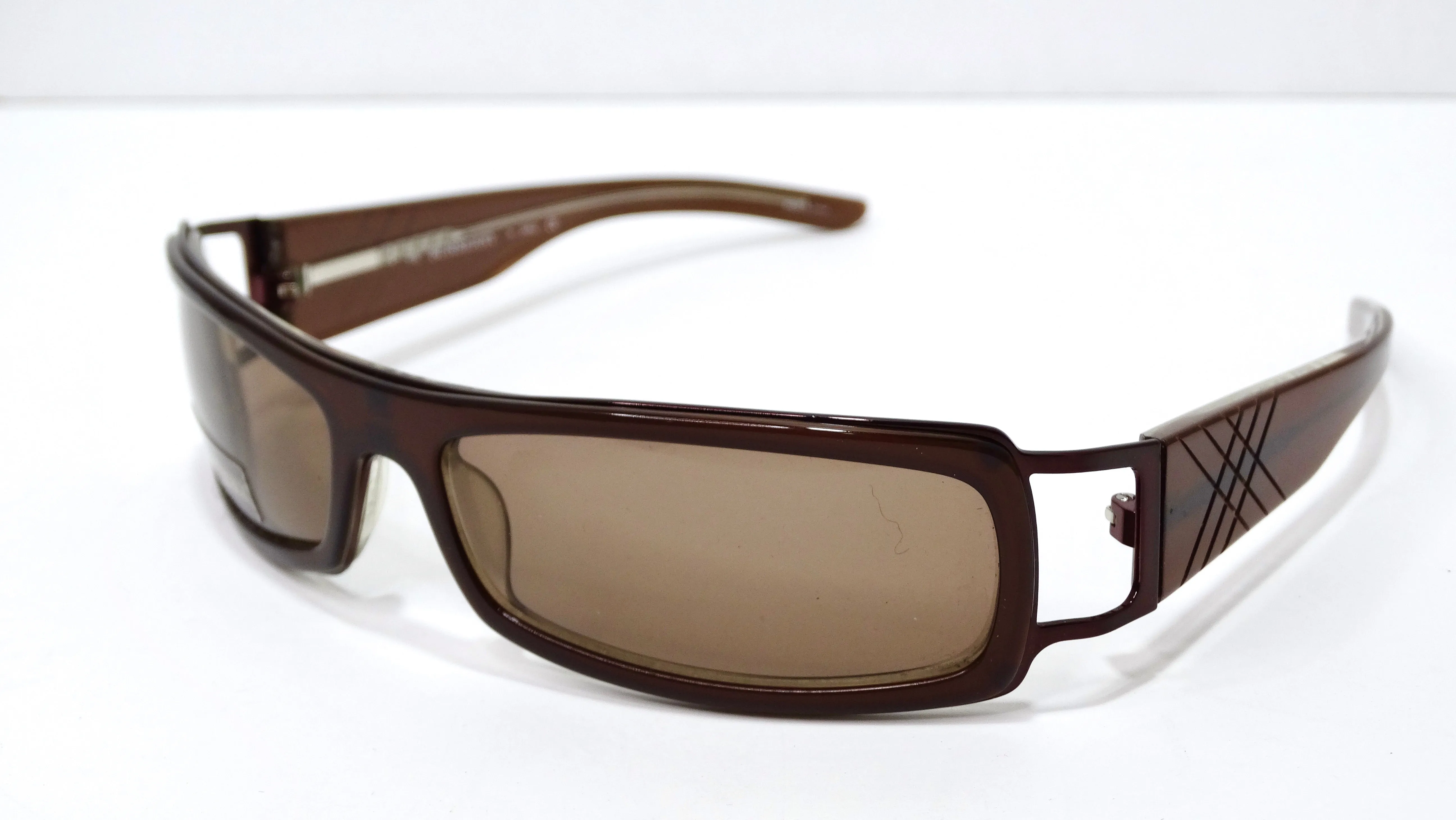 Burberry 1990's Bronze Rectangular Sunglasses