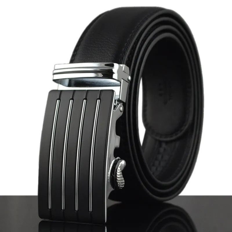 Business Belts For Men Ceinture Luxury Genuine Leather Belt Buckle Wide Belt Fashion Jeans Men Brand Pants Strap 130cm Q170