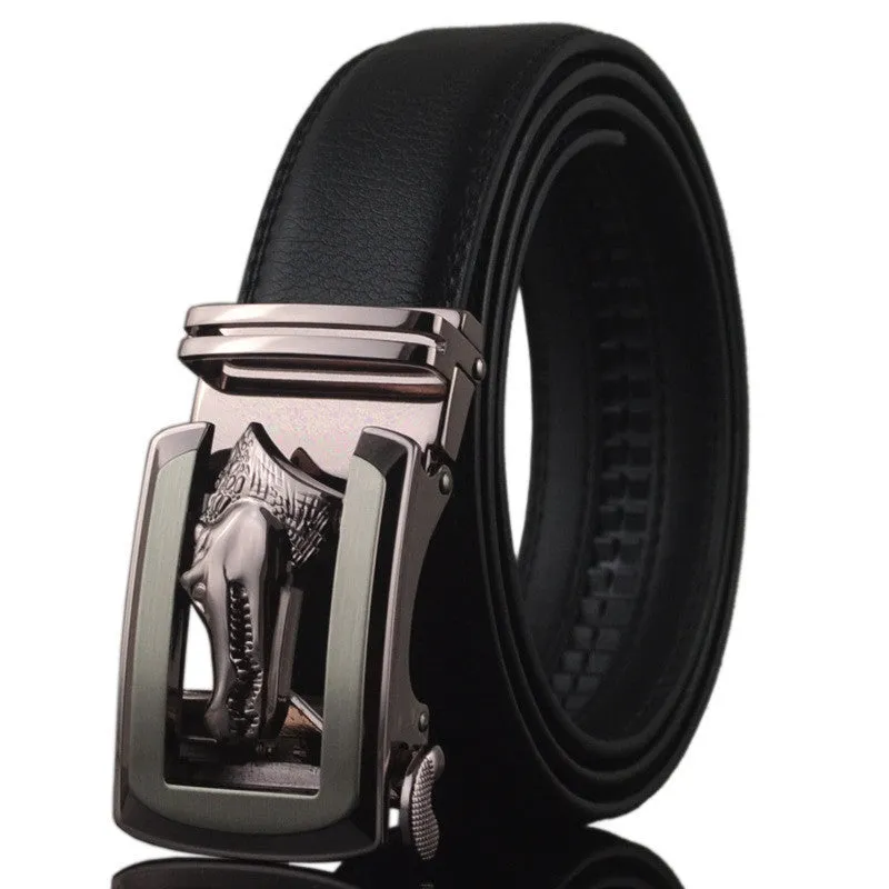 Business Belts For Men Ceinture Luxury Genuine Leather Belt Buckle Wide Belt Fashion Jeans Men Brand Pants Strap 130cm Q170