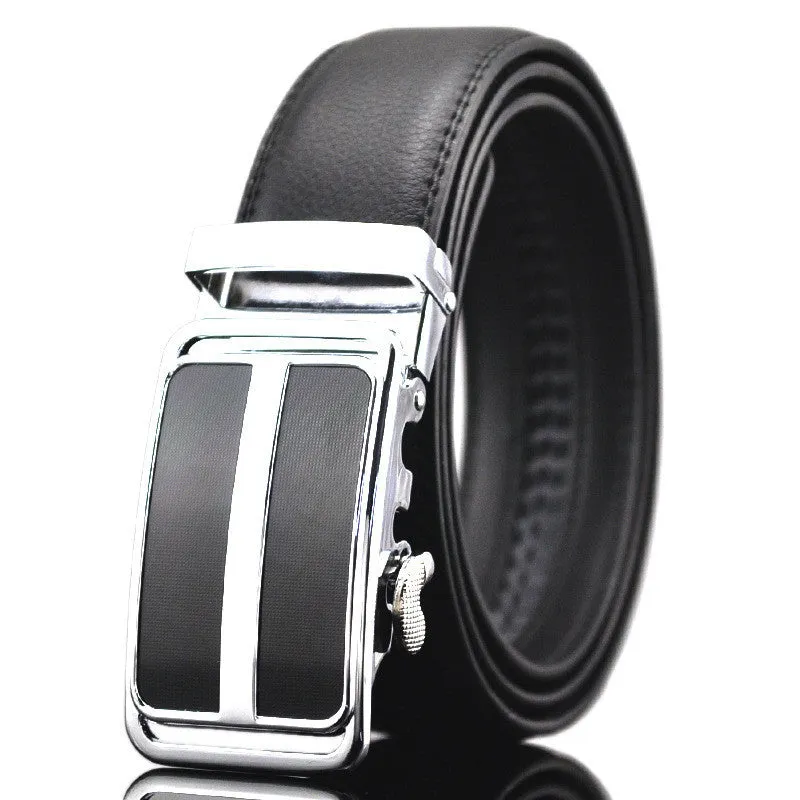 Business Belts For Men Ceinture Luxury Genuine Leather Belt Buckle Wide Belt Fashion Jeans Men Brand Pants Strap 130cm Q170