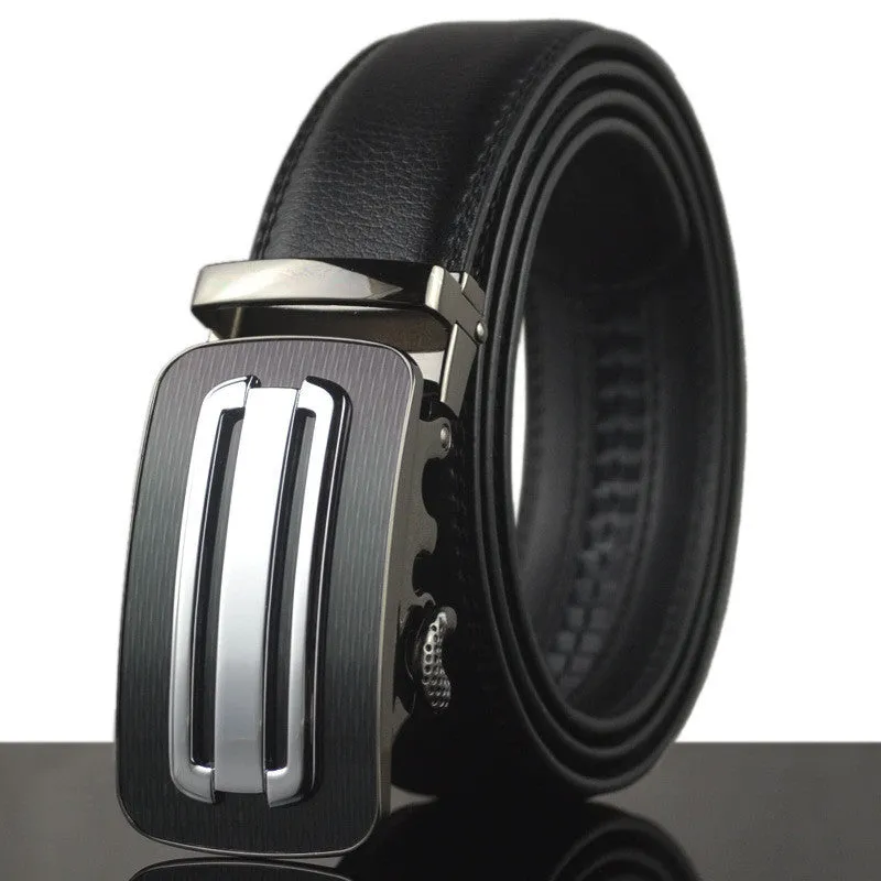 Business Belts For Men Ceinture Luxury Genuine Leather Belt Buckle Wide Belt Fashion Jeans Men Brand Pants Strap 130cm Q170