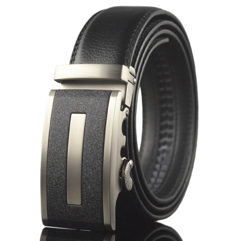 Business Belts For Men Ceinture Luxury Genuine Leather Belt Buckle Wide Belt Fashion Jeans Men Brand Pants Strap 130cm Q170