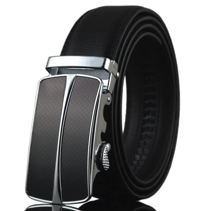 Business Belts For Men Ceinture Luxury Genuine Leather Belt Buckle Wide Belt Fashion Jeans Men Brand Pants Strap 130cm Q170