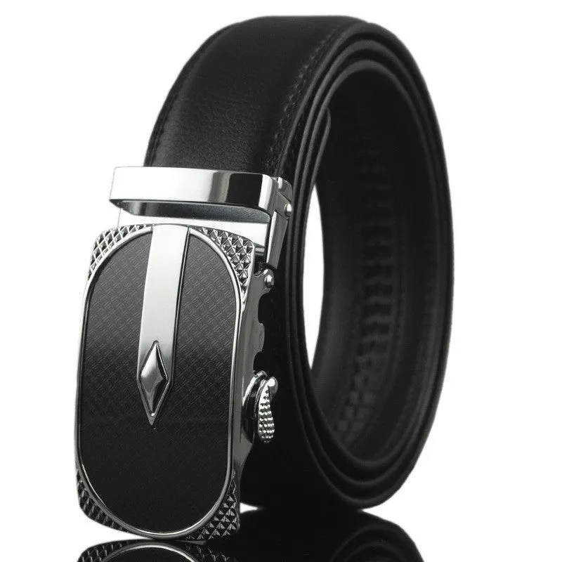 Business Belts For Men Ceinture Luxury Genuine Leather Belt Buckle Wide Belt Fashion Jeans Men Brand Pants Strap 130cm Q170