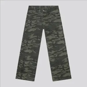 Camo mid waist jeans pants for men