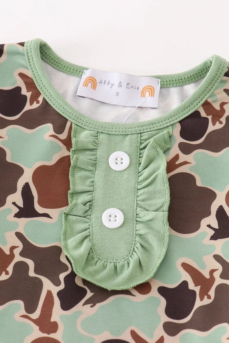 Camouflage Print Girl Set