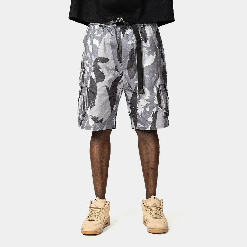 Camouflage Shorts For Men Overalls Loose Trendy Casual