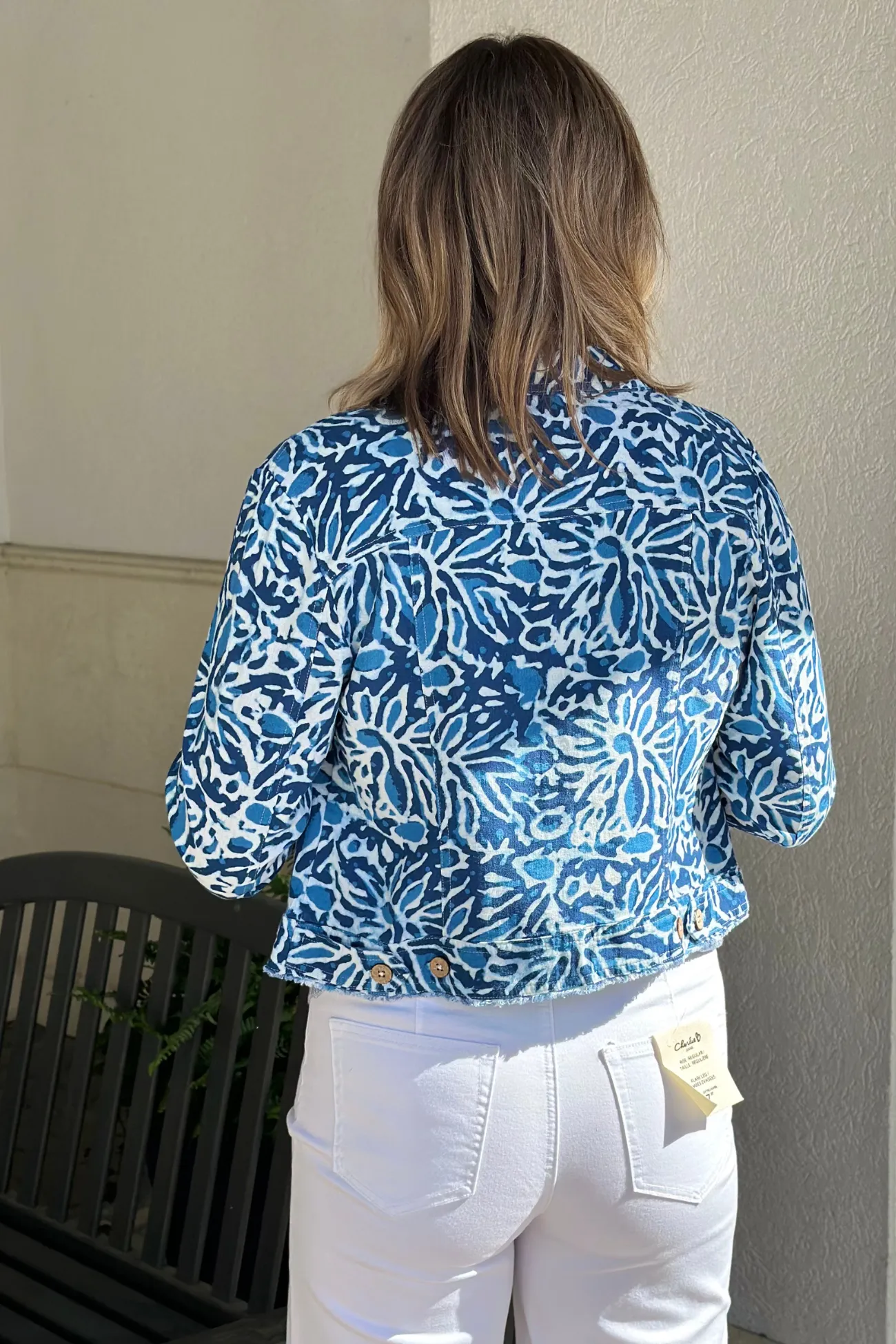 Charlie B Reef Printed Linen Blend Jacket
