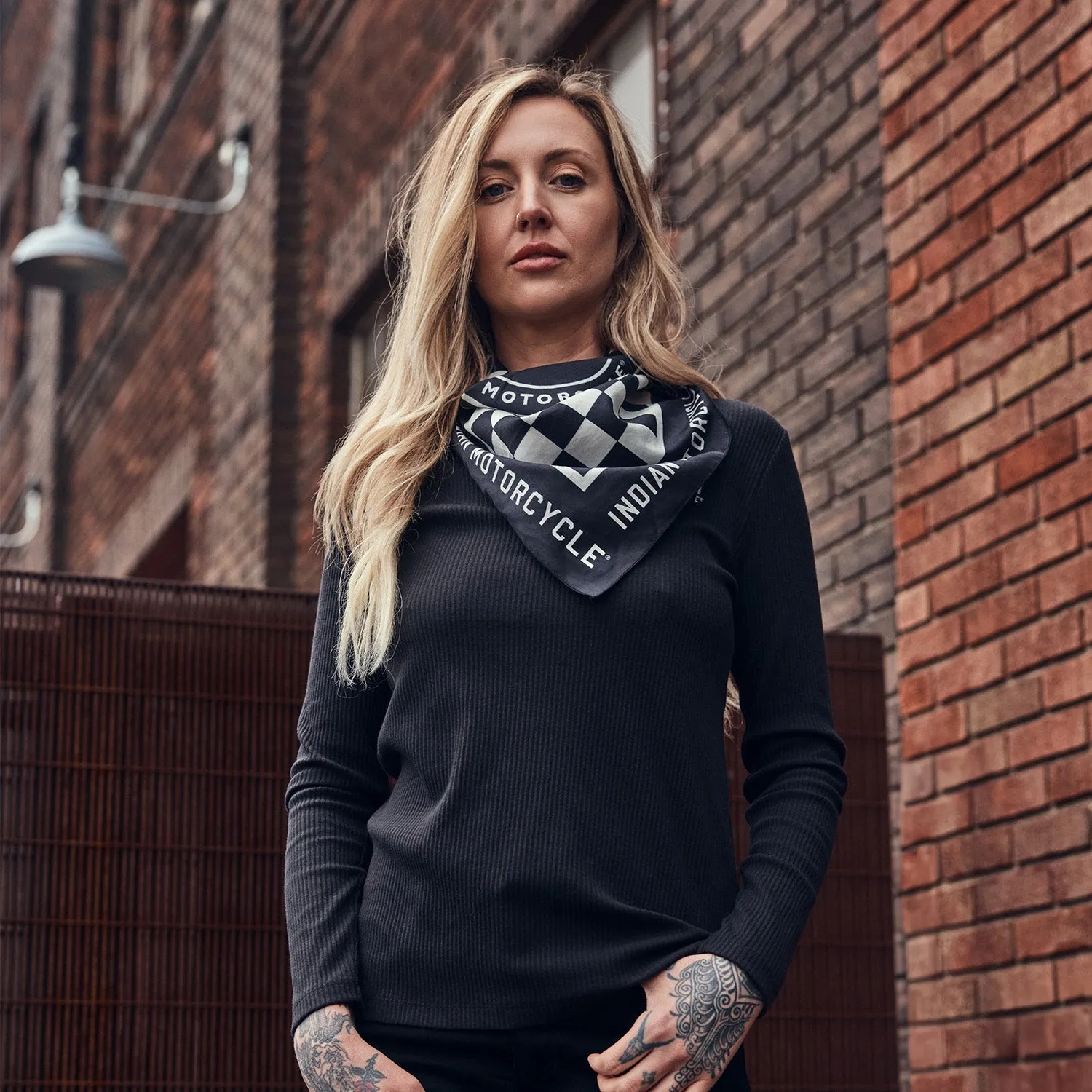 Checkerboard Bandana, Black