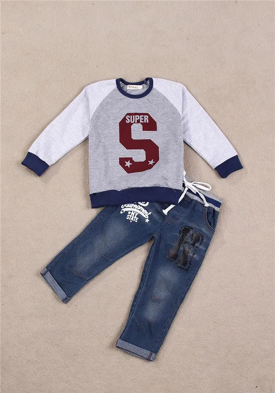 children's clothes boys cowboy boy clothing sets Camouflage trousers virgin suit