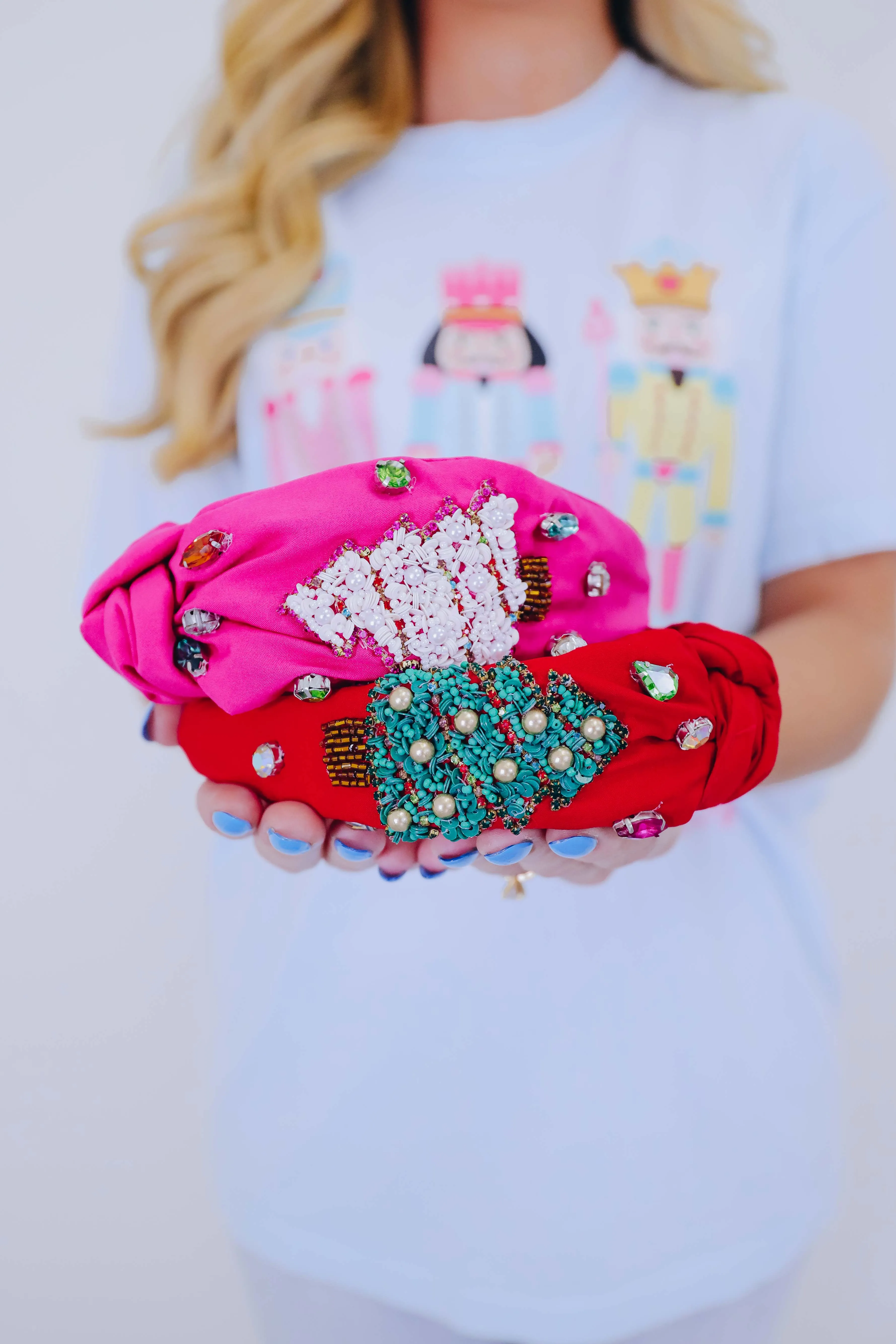 Christmas Bling Knotted Headband - 3 Colors