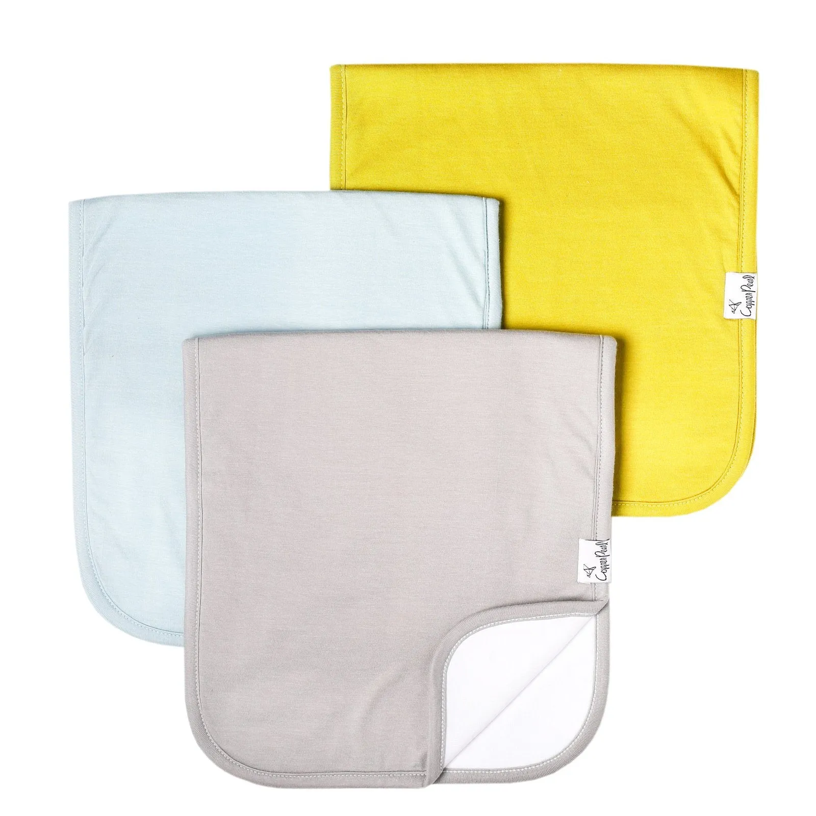 Copper Pearl - Burp Cloth (3 pack) - Stone
