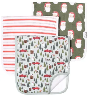 Copper Pearl Kringle Premium Burp Cloth Set