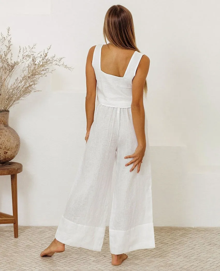 Cotton and Linen 2 Pcs Co-Ord
