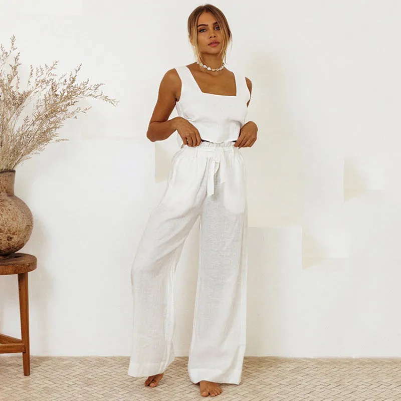 Cotton and Linen 2 Pcs Co-Ord