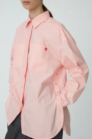 Cotton Poplin Shirt in Clear Pink