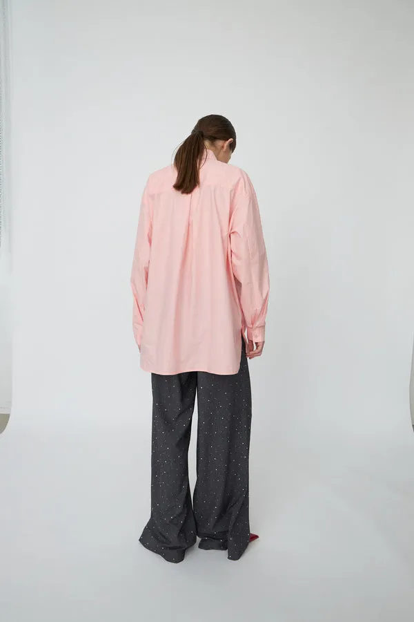 Cotton Poplin Shirt in Clear Pink
