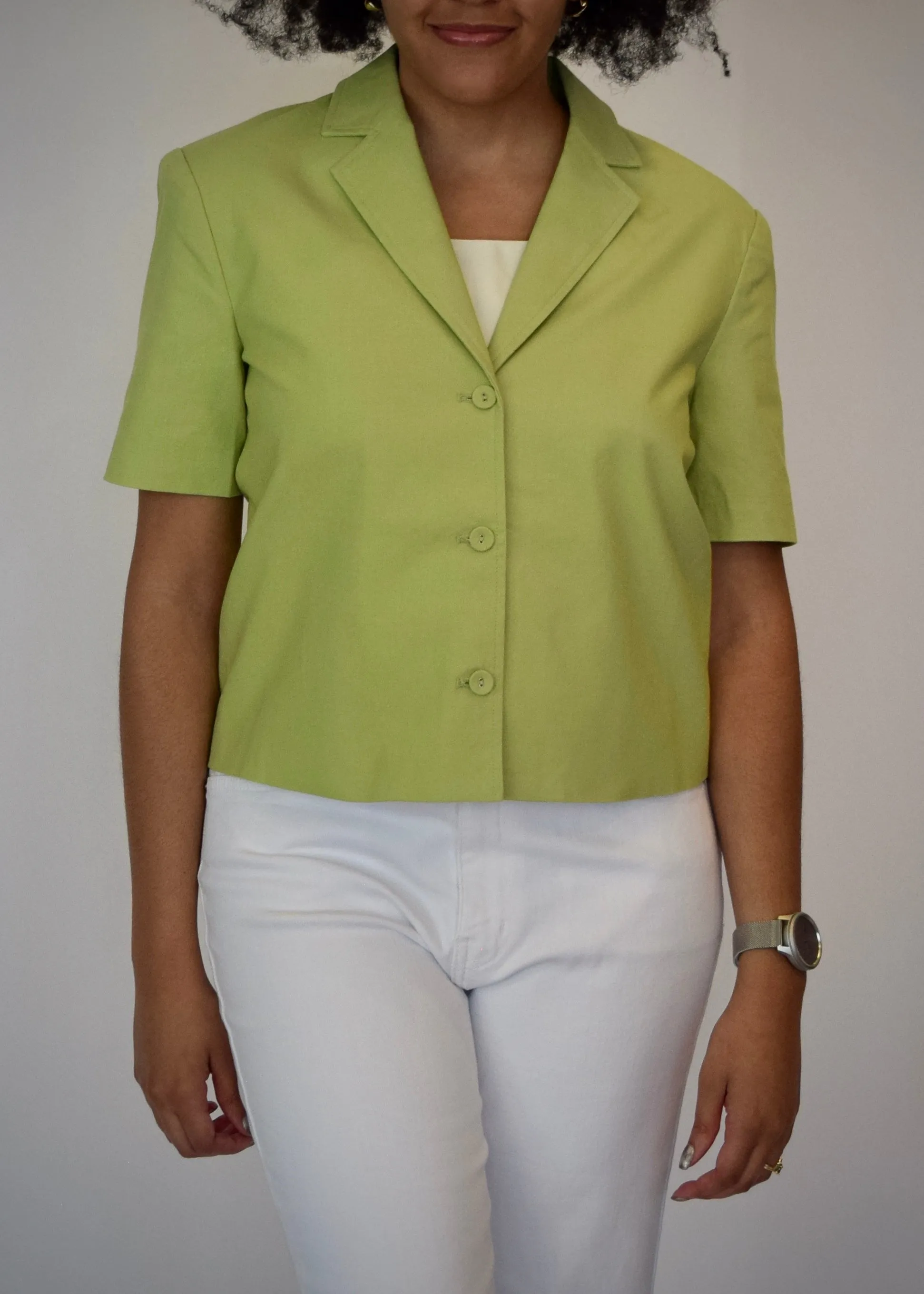 Cropped Sleeve Blazer