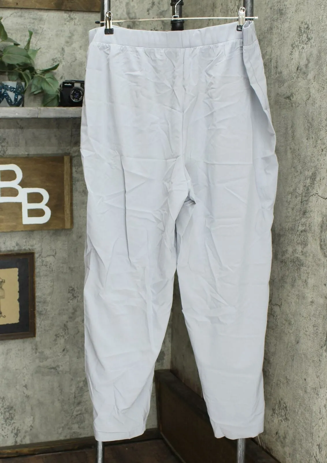 Cuddl Duds Stretch Woven Lounge Pants with Tuxedo Stripe Cloud Grey XL