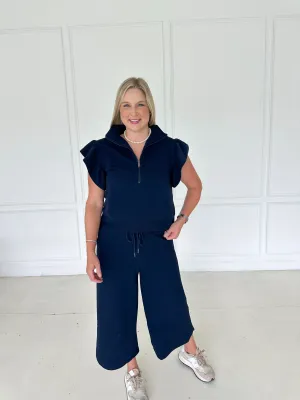 Dark Navy Casual Top FINAL SALE -XL