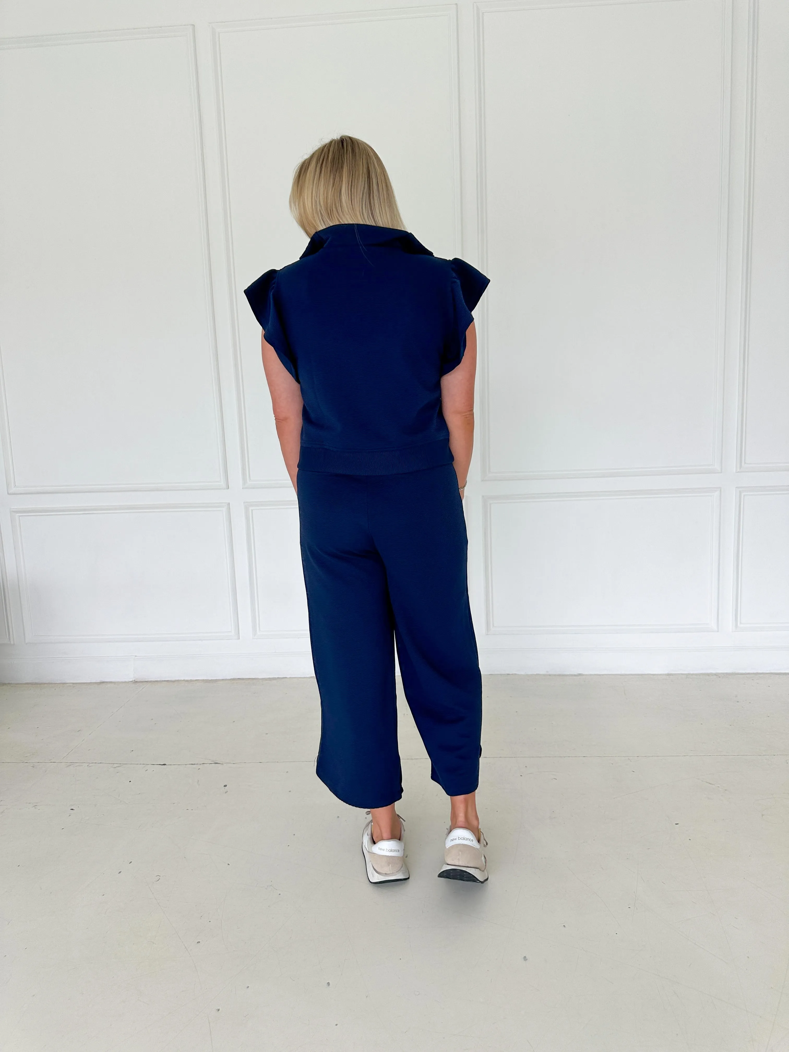 Dark Navy Casual Top FINAL SALE -XL