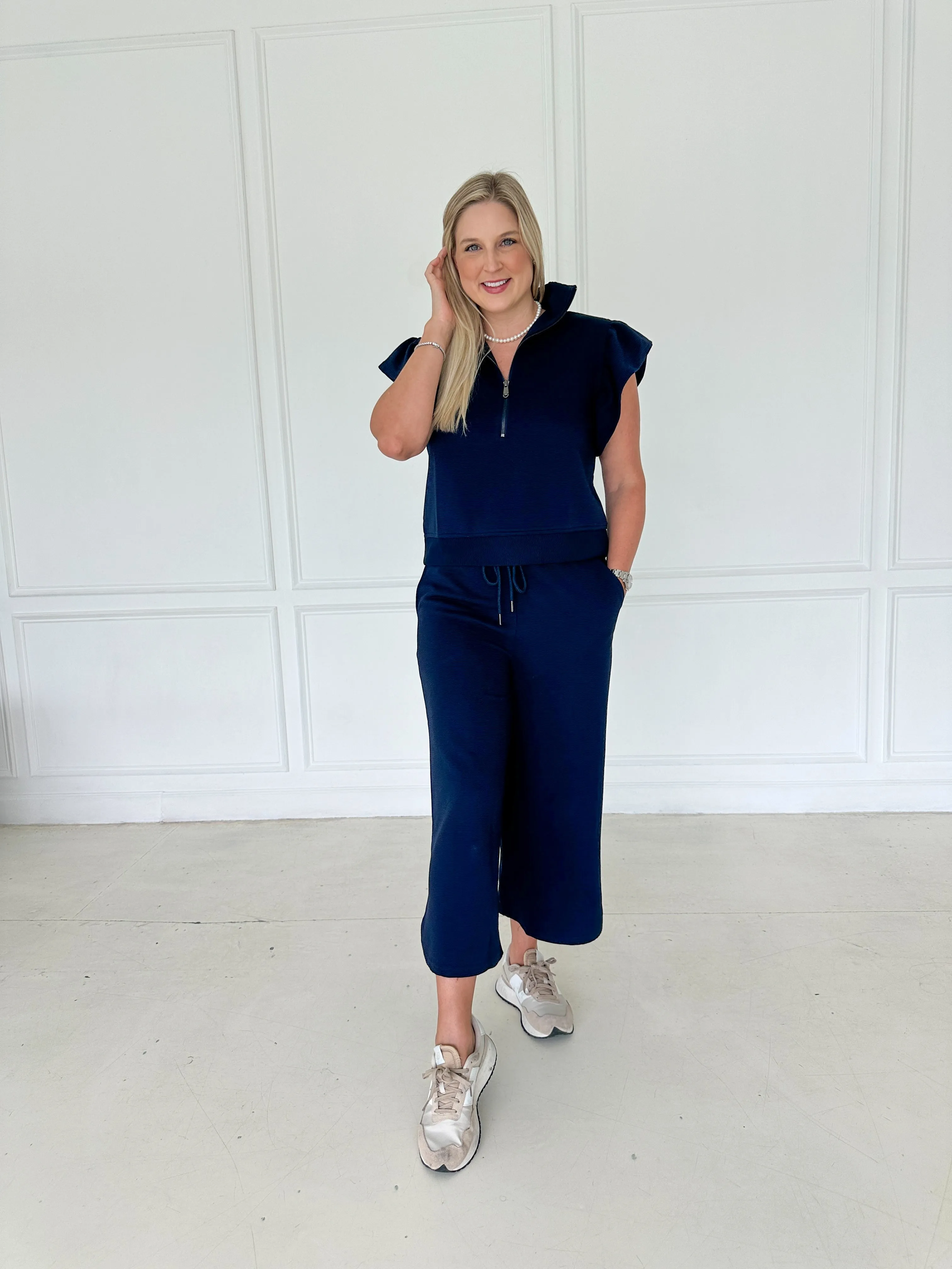 Dark Navy Casual Top FINAL SALE -XL