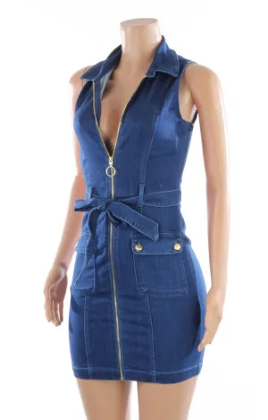 ‼️Denim Dress with Belt ‼️Premium Fabric