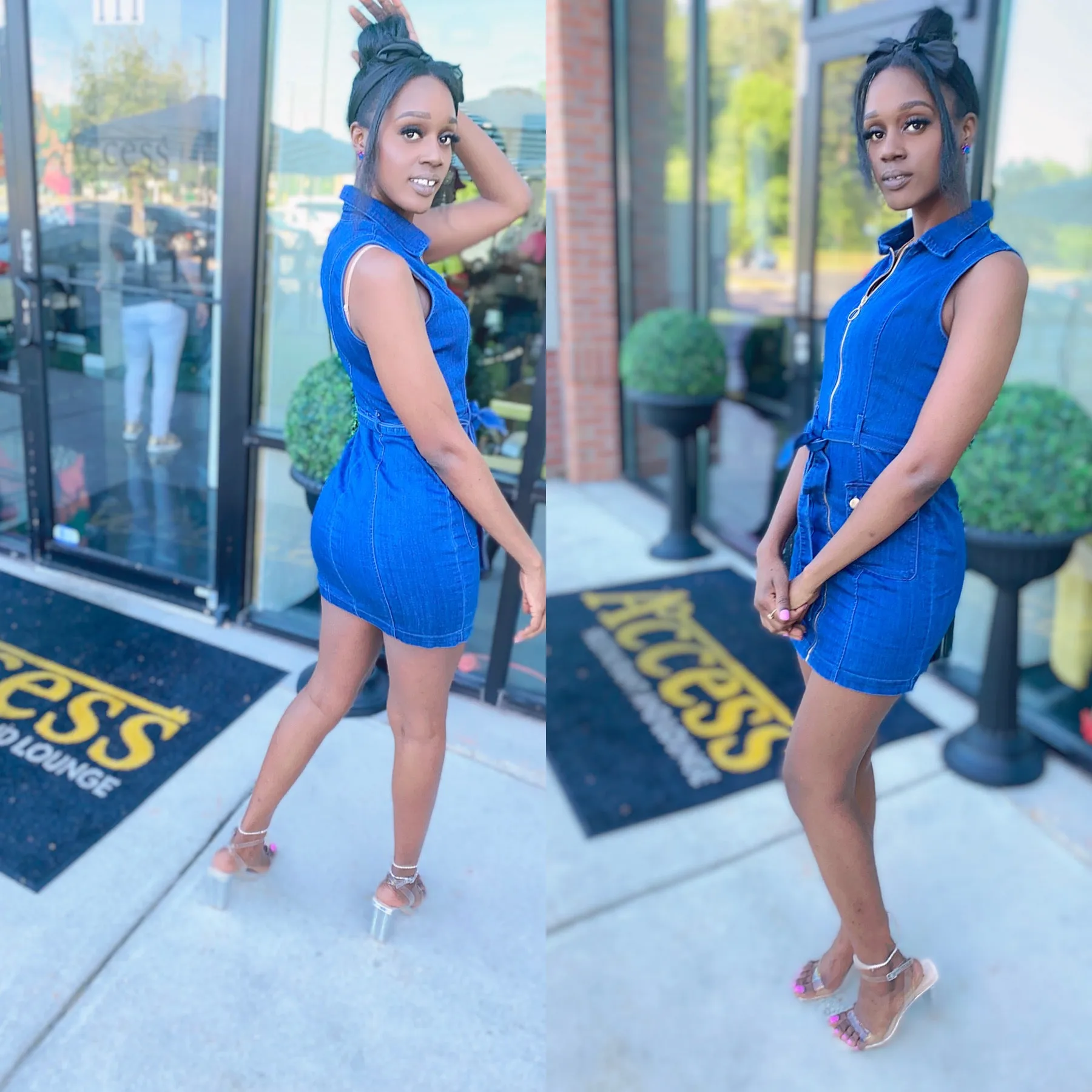 ‼️Denim Dress with Belt ‼️Premium Fabric