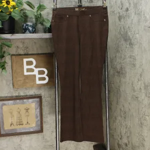 DG2 by Diane Gilman Pull On Ponte Boot Cut Pants Espresso Petite Small