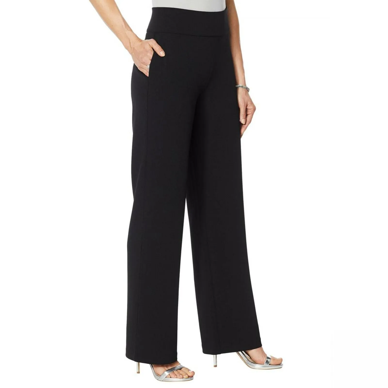 DG2 by Diane Gilman Women's Petite Wrinkle Resistant Pull On Trousers