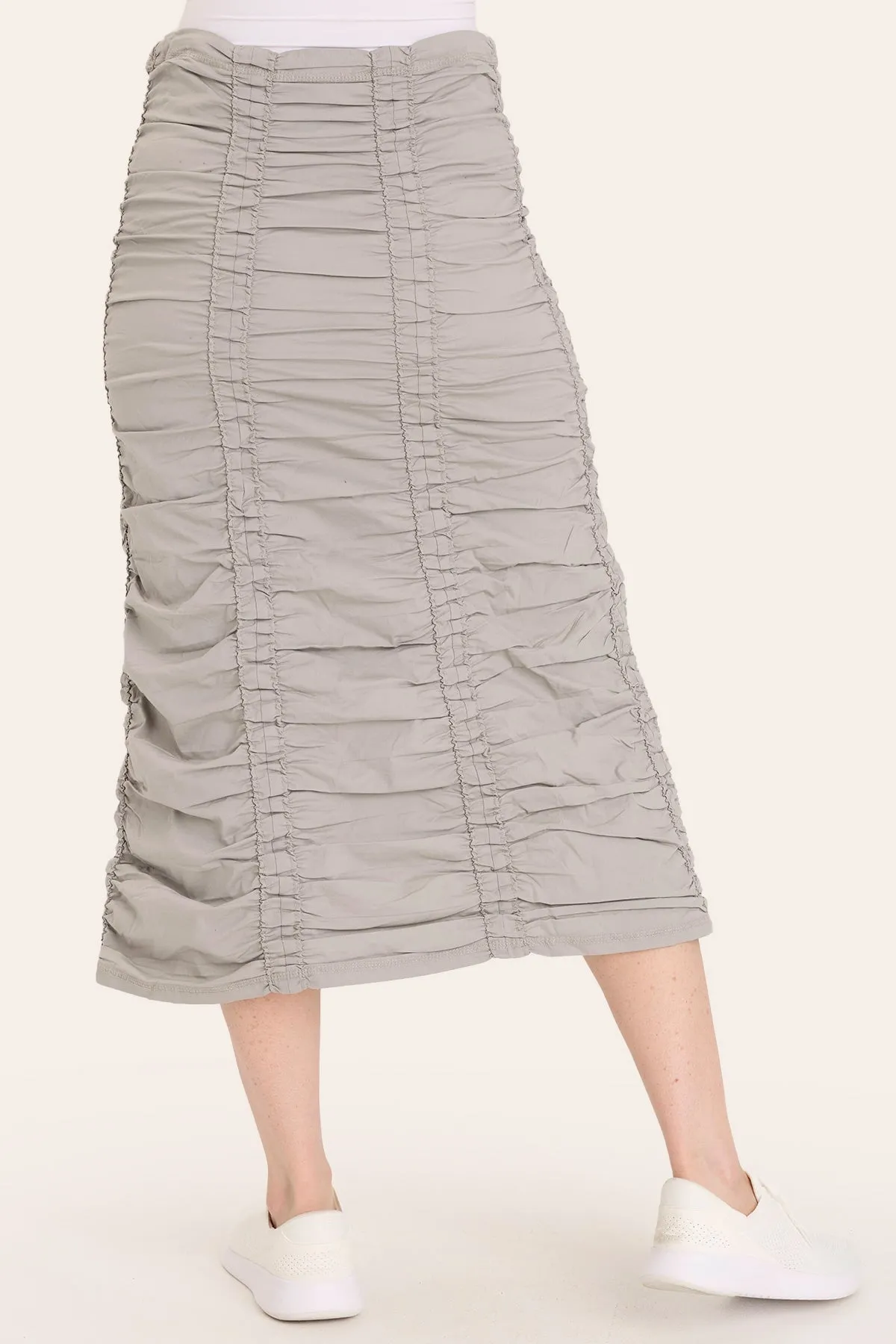 Double Shirred Panel Skirt