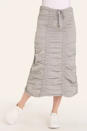 Double Shirred Panel Skirt