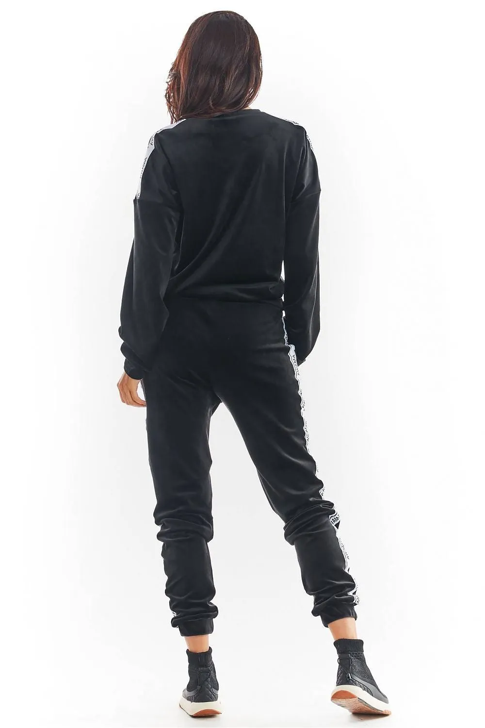 Drawstring Elegance Velour Trousers