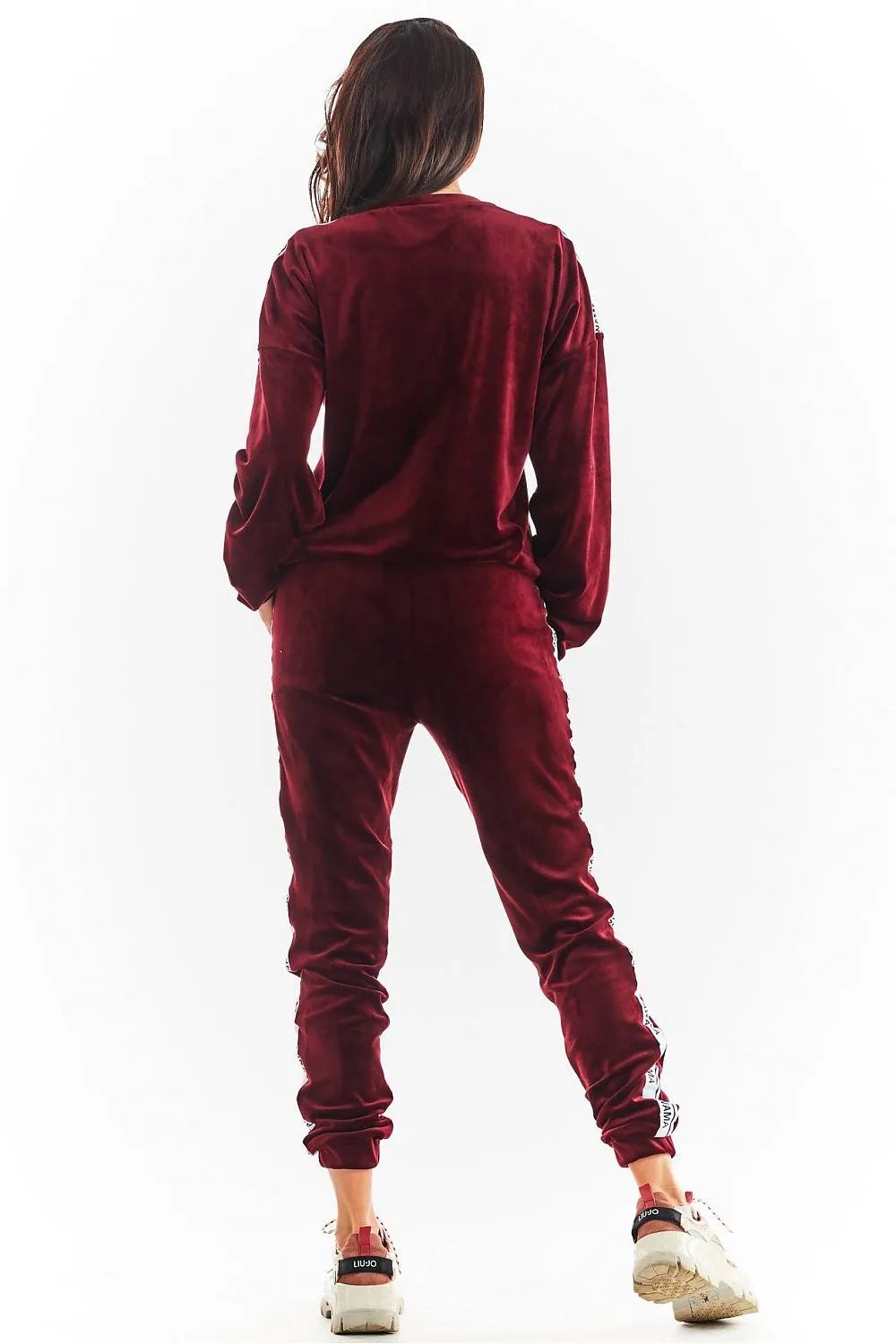 Drawstring Elegance Velour Trousers
