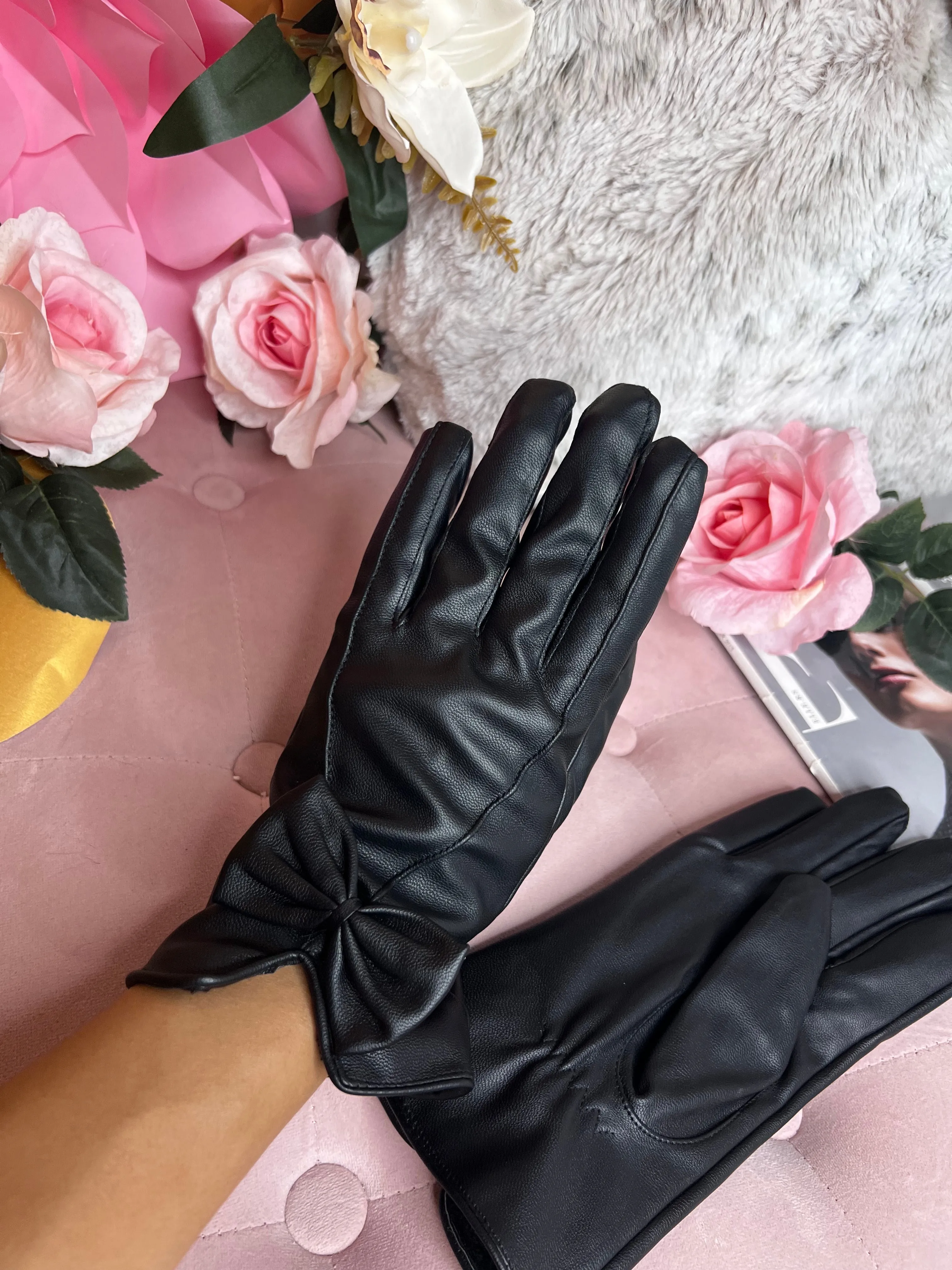 Ženske rukavice Fashion Leather